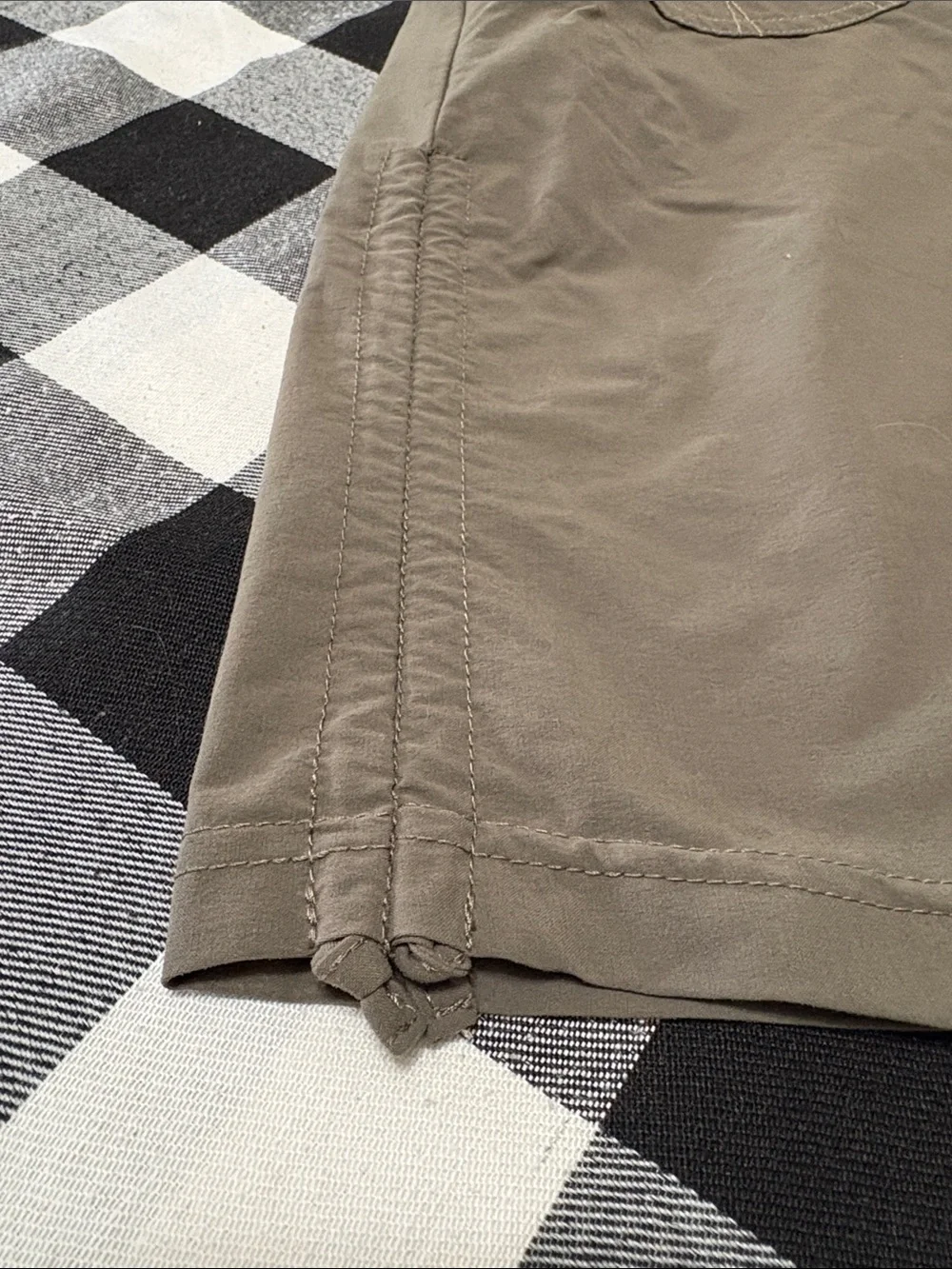 KUHL Women’s Durango Skirt Skort Shorts Gray Green Size 10 Hiking Pockets Ruched